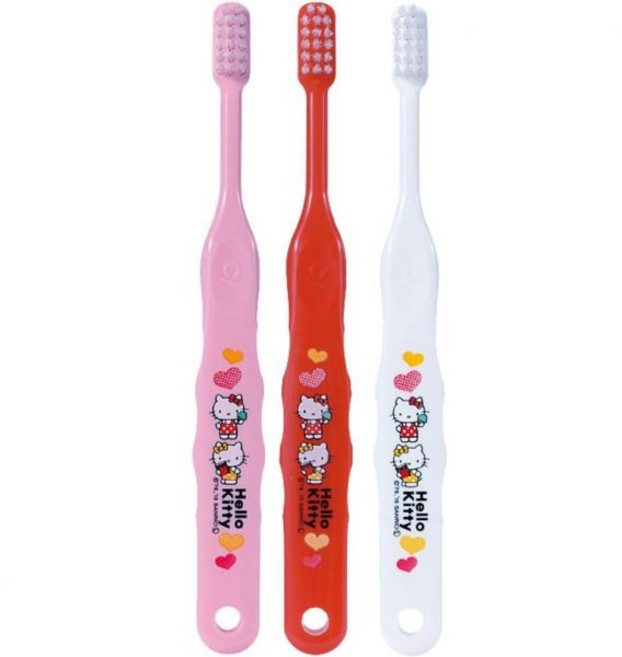Ciメディカル Ci 메디컬 덴탈 전용 헬로키티 어린이 칫솔 502 (일반) x 3병 (유아~초등학교 저학년) 일본제 일본 출고 키즈