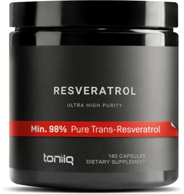 Toniiq 1600mg Resveratrol Blend - Ultra High Purity and 3rd Party Tested - with MCT Oil for Added, 180 Count (Pack of 1), 1개, 180정 - 쿠팡