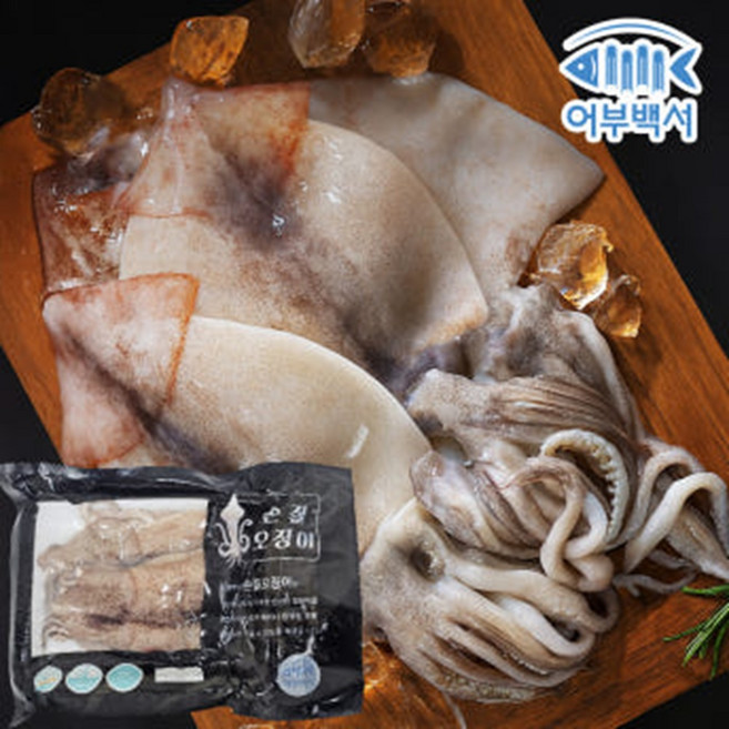 어부백서 손질 오징어 대사이즈 4팩 (1팩2미 260g), 260g, 4개