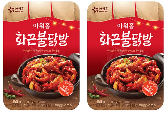 아워홈 신당동식 화끈불닭발, 150g, 2개