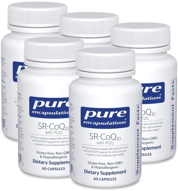 퓨어인캡슐레이션 SR-코큐텐 PQQ 함유 캡슐 Pure Encapsulations SR-CoQ10, 5개, 60정 - 쿠팡