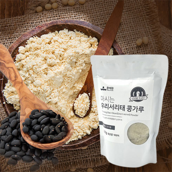 중문푸드 100% 국내산콩 첨가물 없는 정직한 맛 마시는서리태콩가루300g 서리태콩물 콩국수 담백한맛, 1개