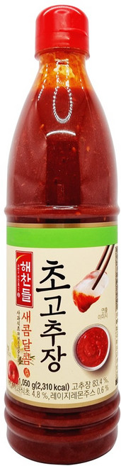 해찬들 레몬과 올리고당으로 새콤달콤 초고추장, 1.05kg, 5개