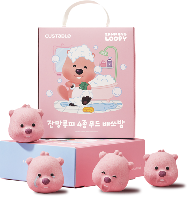 커스터블 잔망루피 4종 무드 버블 배쓰밤 세트, 1개, 600g