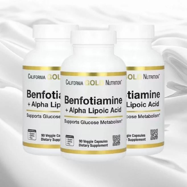 CGN 벤포티아민 알파리포산 90캡슐 3병 류신 루신 캘리포니아골드 Benfotiamine, 90정, 3개 - 쿠팡