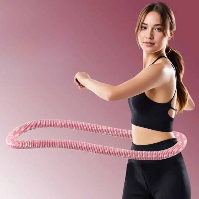 부드럽게 회전되는 고탄성 소프트 스프링 훌라후프, 1개, 핑크