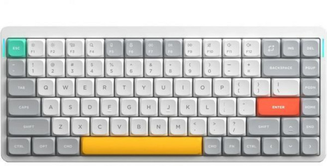 nuphy 누피 Air75 V2 로우 프로파일 무선 기계식 키보드 RGB 백라이트 핫스왑 지원 블루투스 2.4GHz USB C 연결 화이트 Gateron Cowberry 스위치, Gateron cowberry Switches, White