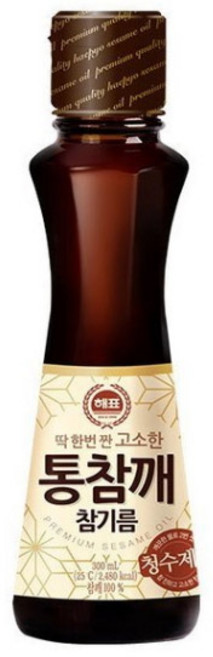 해표 통참깨 참기름, 8개, 300ml