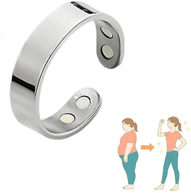 TACBSP Calmi Ring Magtherapy Lymphatic Drainage Lymph Nodes Acupuncture Therapy for Women Men – Ac, 크롬 - 쿠팡