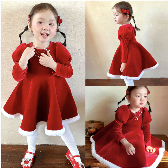 요미야 레드벨벳원피스 여아크리스마스원피스
