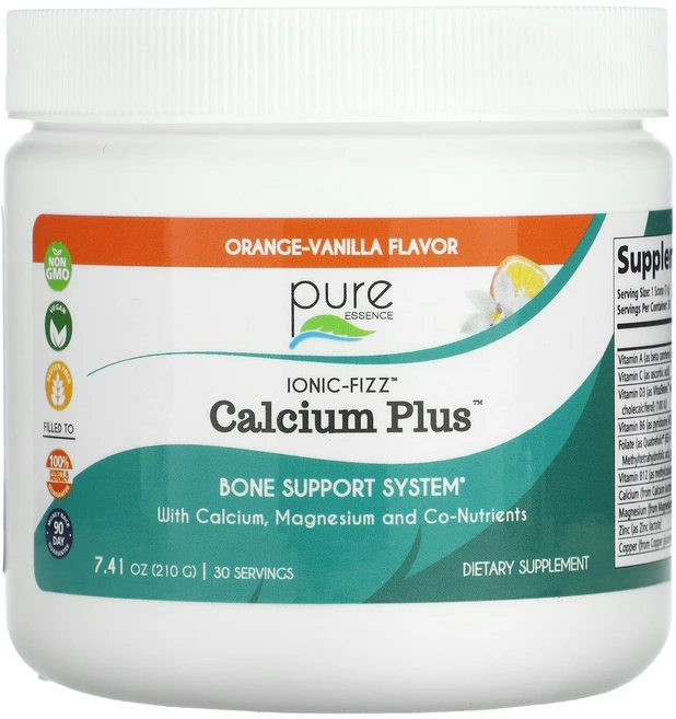 Pure Essence 이온성 피즈 칼슘 플러스 오렌지-바닐라 맛 210g(7.41oz), 210g, 1개 - 쿠팡