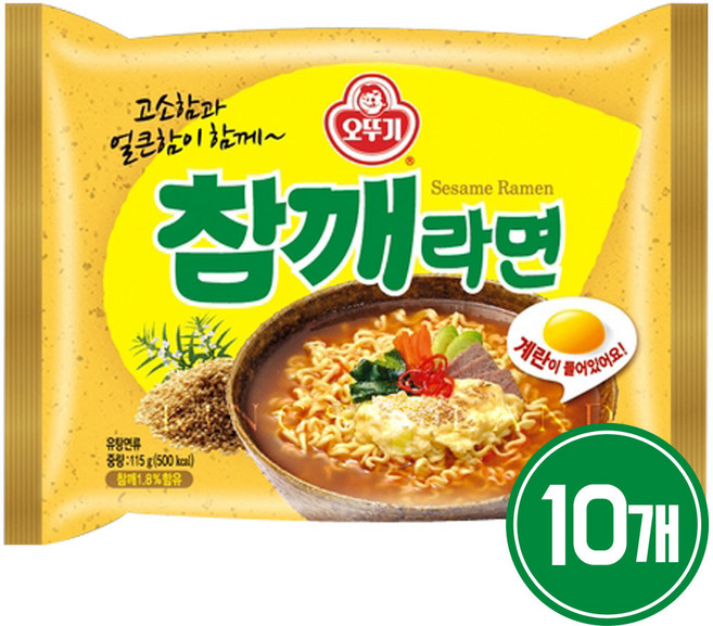 오뚜기 참깨라면 115g, 10개