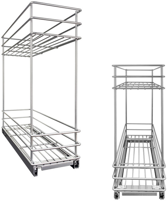 싱크대 슬라이딩 수납장 하부장 싱크인 선반 주방용품 정리 2단 3단, 01_슬라이딩2단선반 200