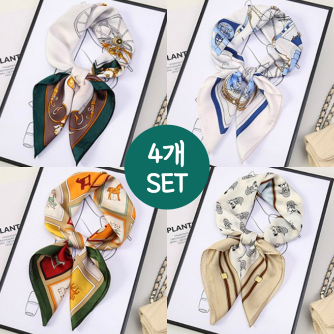 [4종세트] 셀루나 쁘띠 스카프 여성 데일리 패션