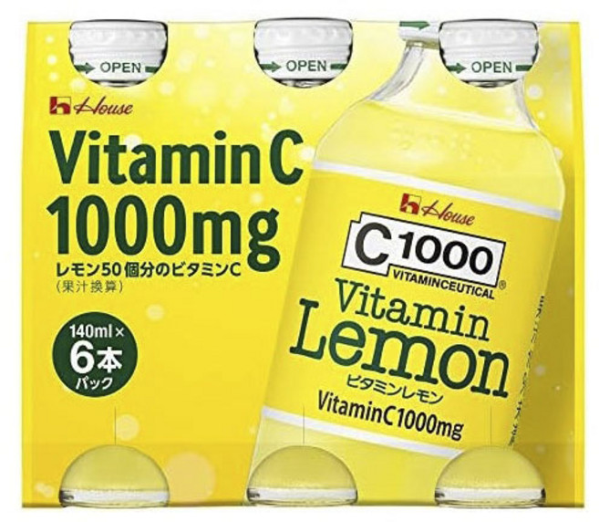 House 好侍 C1000維他命檸檬碳酸飲料, 140ml, 6個