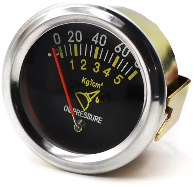 오일 압력 게이지 표시기 실용적인 1개 블랙 교체용 0 ~ PSI 2인치 기계식 금속 미터 추가