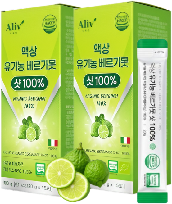 유기농 베르가못 폴리페놀 100% 베르가뭇 착즙액 식약처인증 2세트