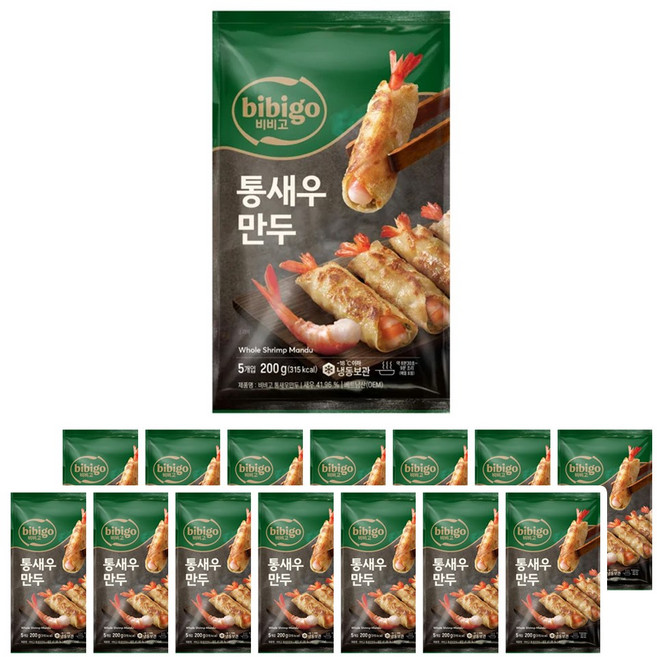 CJ 비비고 통새우만두, 14개, 200g