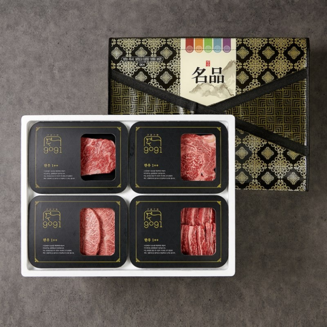 마장동 한우선물세트 1++등급 투뿔 한우 진공팩포장 1kg, 1개