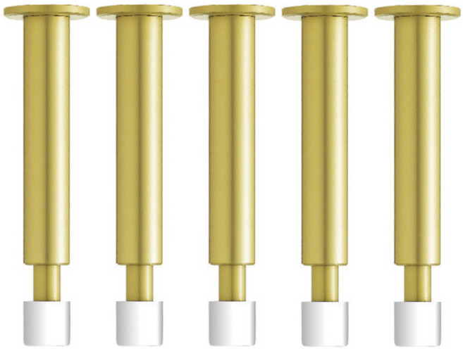 PUREGO 방문 완충 스프링 도어스토퍼 5개, 골드