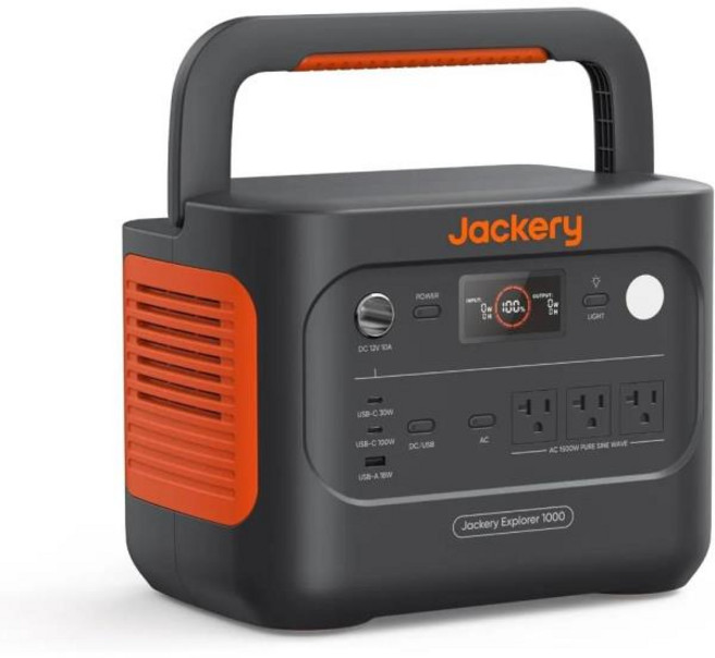 UPS 배터리 교체용 재커리 익스플로러 1000 v2 휴대용 발전소 1070Wh 수명PO4 1500W AC/100W USB-C 출력 1시간 고속 충전 캠핑용 태양광 발전기 비상, E1000v2, 1개