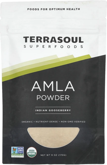 Terrasoul Superfoods AMLA 가루 인디언 구스베리 170g(6oz), TerrasoulSuperfoodsAMLA가루인디언구스, 170g, 1개 - 쿠팡