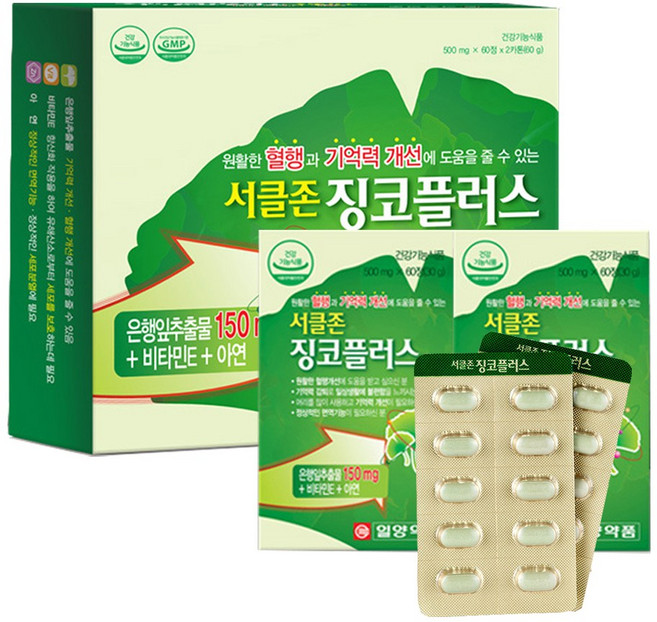 일양약품 서클존 징코플러스, 120정, 1개