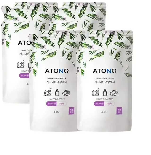 아토앤오투 시그니처 주방세제 로즈마리향 리필형 6개, 1개