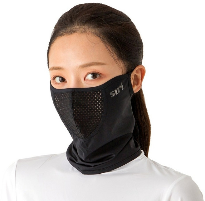 [수이골프 R형] UV 자외선 차단 얼굴 햇빛가리개 골프 등산 조깅 바이크 스포츠 마스크, R-8 블랙, 1개