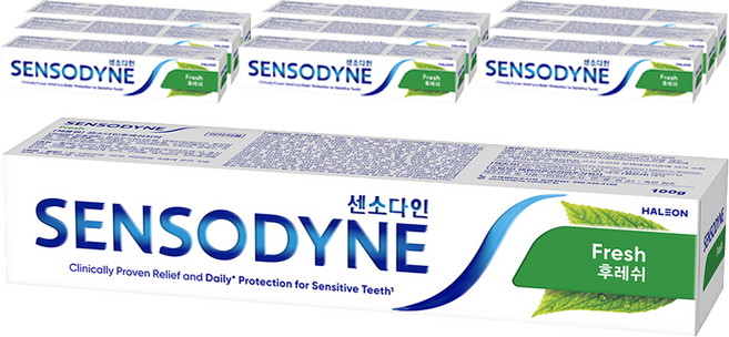 센소다인 후레쉬 치약 민트향, 100g, 10개