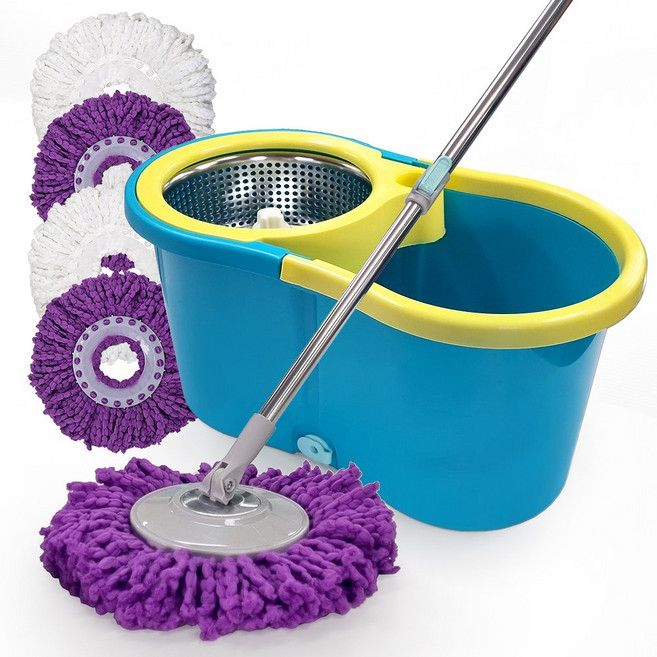 걸레4장_청소앤 스텐레스 동글이청소기 통돌이 물걸레청소 회전걸레, 1박스