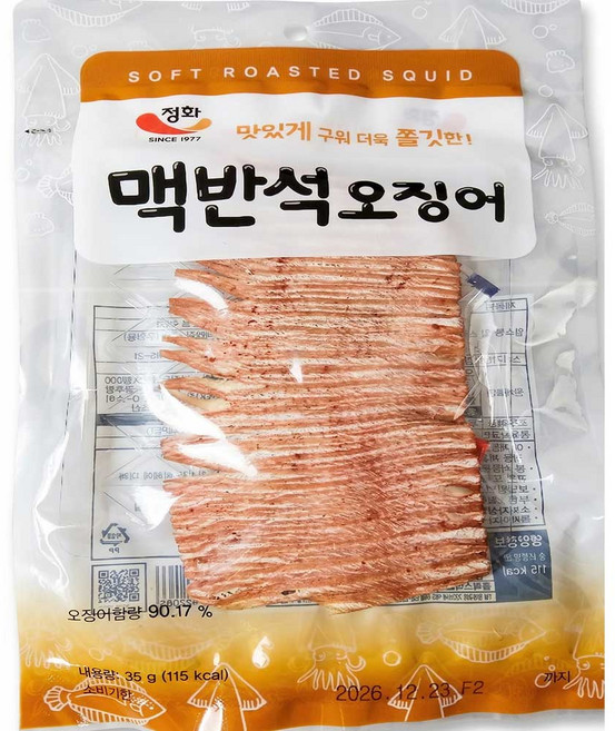 정화식품 맥반석 오징어, 35g, 10개