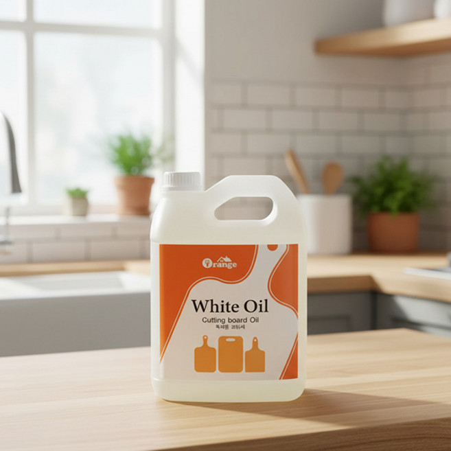 오렌지 화이트오일(미네랄오일)원목도마관리 엔드그레인도마 라탄 원목가구오일 (3.5L), 1개