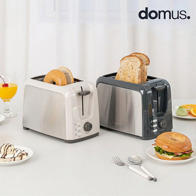 넓은 투입구 위생적인 뚜껑 재가열 가능한 토스터기, 베이지