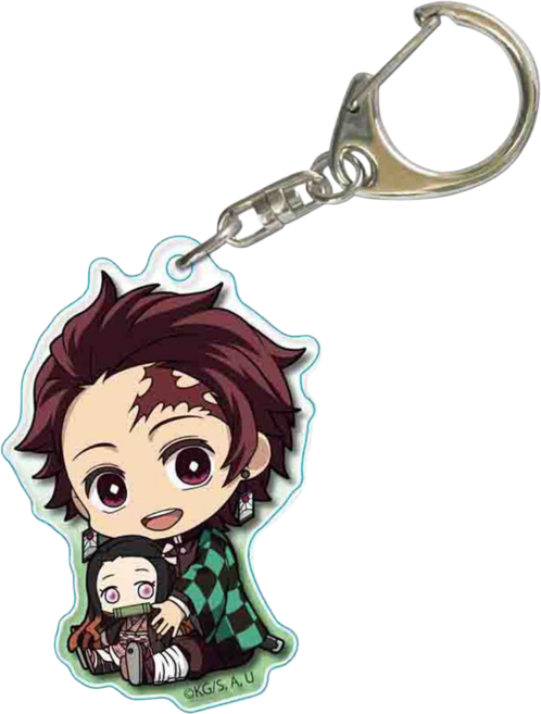 <귀멸의 칼날> 캐릭터 아크릴 키링/키체인/열쇠고리 허깅SD 14종, G-003630. 카마도 탄지로, G-003630. 카마도 탄지로