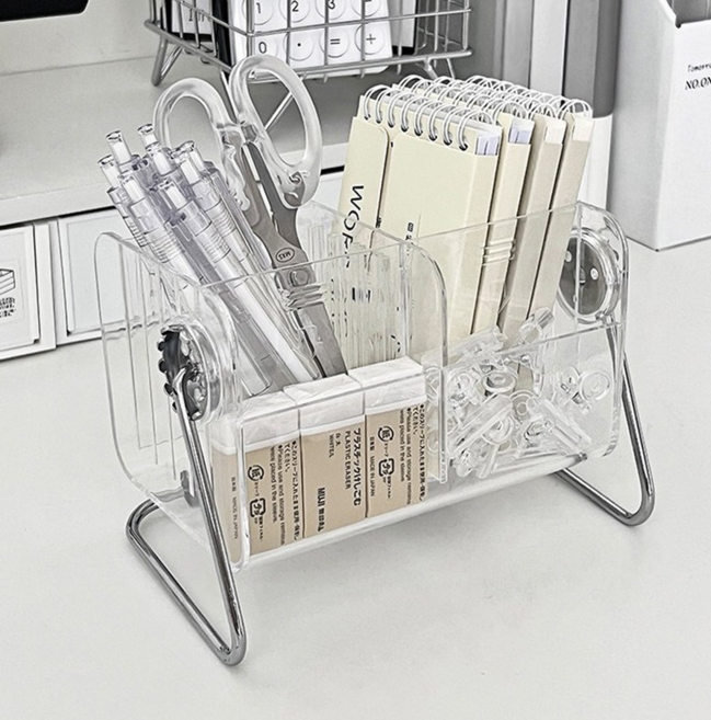 픽커스 데스크 투명 회전 정리함, 1개