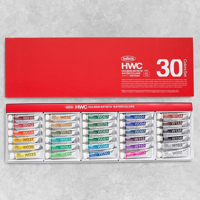 홀베인 HWC 전문가용 수채화물감, 상세페이지 참조, 30색