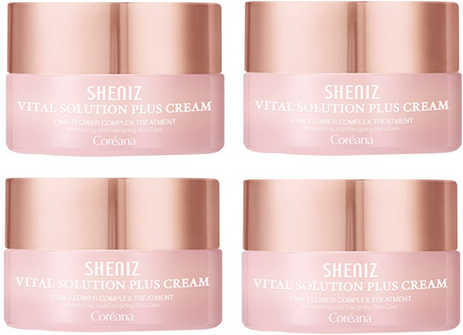 [마린 콜라겐 탄력강화 크림] 코리아나 쉬니즈 바이탈 솔루션 플러스 크림 50ml, 4개