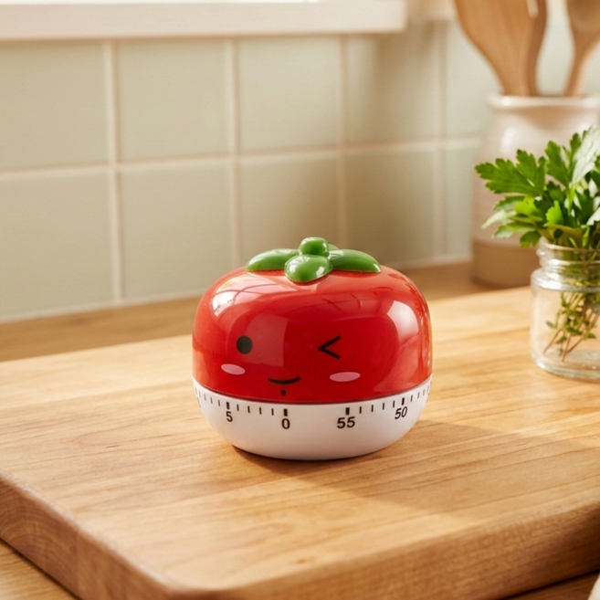 아이엔유 인테리어 야채 쿠킹타이머, 1개, 토마토