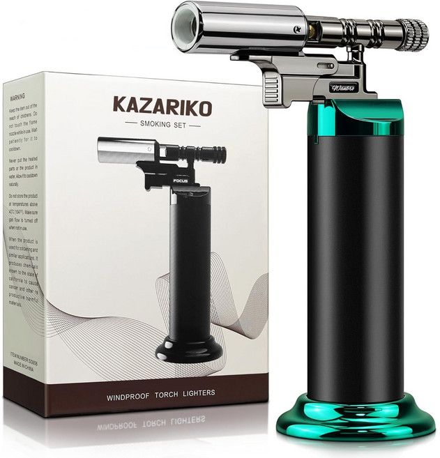 카자리코 스탠드형 토치 캠핑 숯불 장작 모닥불 피우기 요리 화력 조절, 1개, 블랙