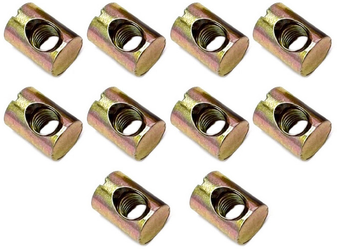 아이베란다 짱구너트 연결부속 철물 볼트 삽입형, 10개, 6cm, M6