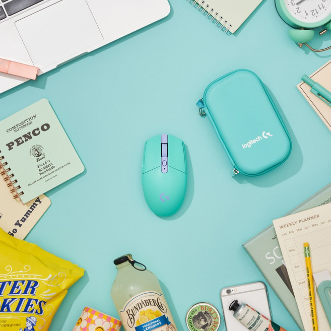 로지텍 LIGHTSPEED 무선 게이밍 마우스, 민트, G304