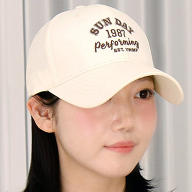 베이직엠 남성 여성 사계절 야구모자 볼캡 SUNDAY 1987