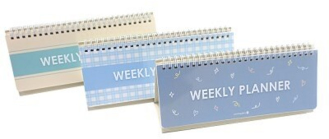 모닝글로리 12000 패턴 PP 주간 스케줄러 3종 세트, 혼합색상, 1세트