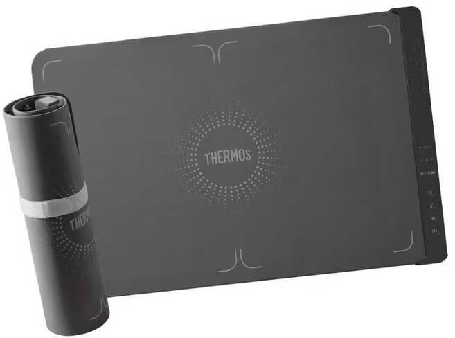 THERMOS 暖暖好食墊 三段溫度調節 快速均勻加熱 易於清潔 輕薄設計 適用各種餐具, 1個