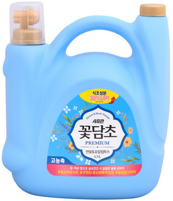 샤프란 꽃담초 연꽃 유칼립투스 섬유유연제, 5.7L