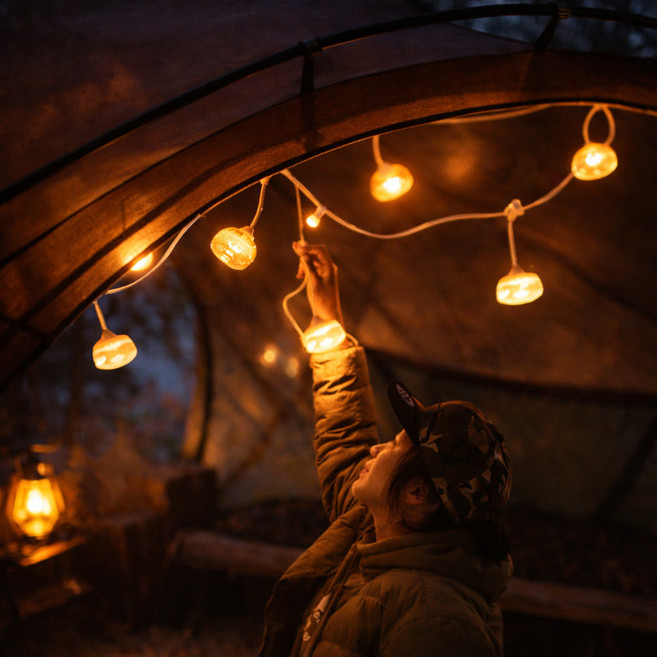 매드독캠프 펌킨10 스트링 파티 라이트 10구 캠핑 감성 랜턴 LED 조명 풀옵션, 1개, 스트링라이트