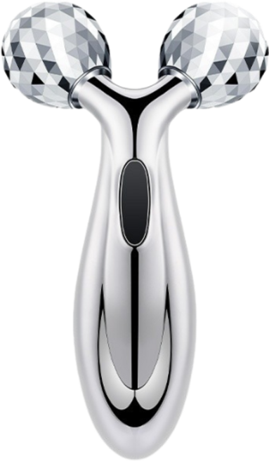 레스트릿 3D 경락 페이스 바디 롤러, 1개, 실버