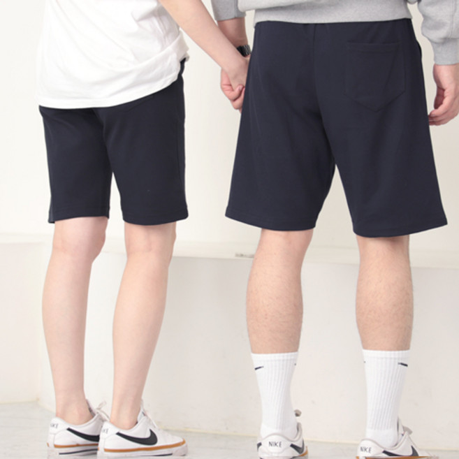 남자 베이직 5부 반바지 트레이닝 팬츠 밴딩 운동복 면 빅사이즈 남녀공용