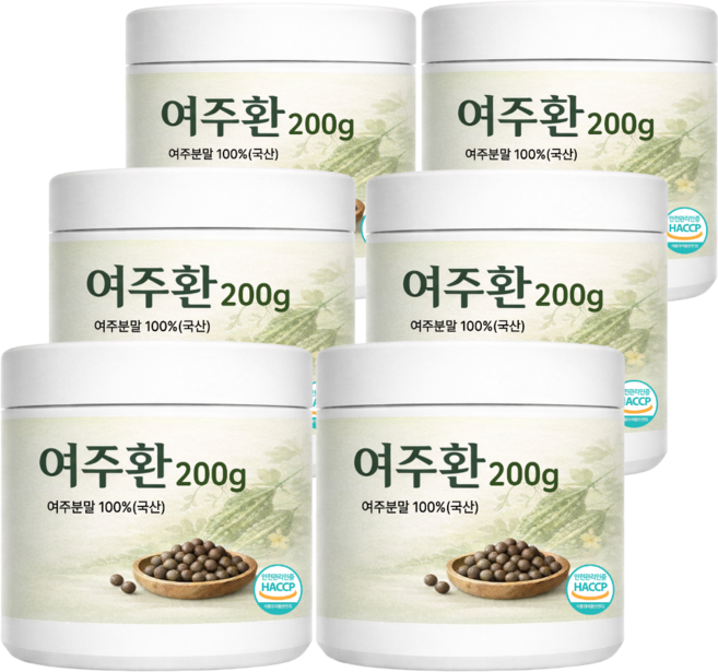 100% 국내산 여주환 국산 여주 환 식약청인증 하늘정연, 6세트, 200g